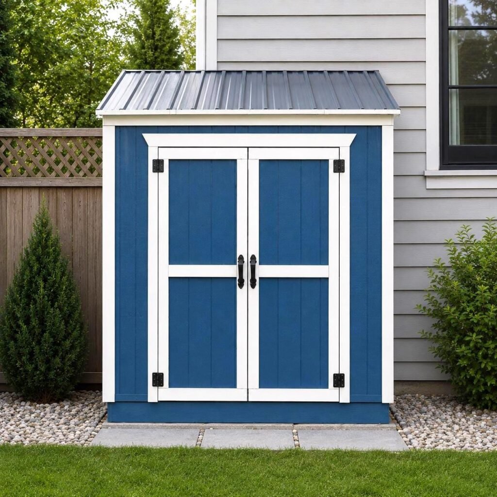 4x8 lean-to garden shed plan