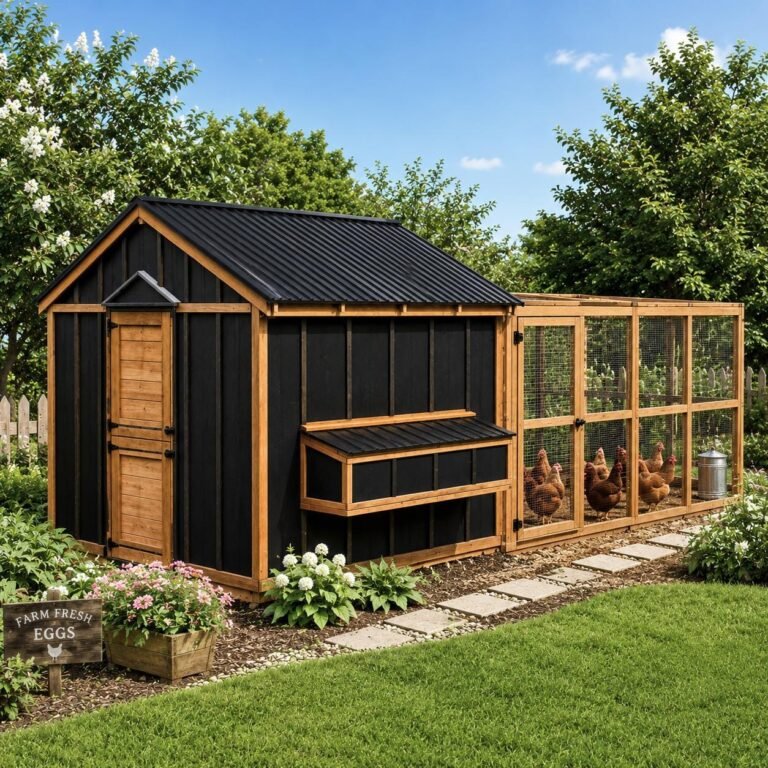 Large Chicken Coop & Run Plans PDF | DIY Walk-In Chicken Coop Woodworking Plans | Backyard Hen House Blueprint | 20ft Coop Run Build Plan
