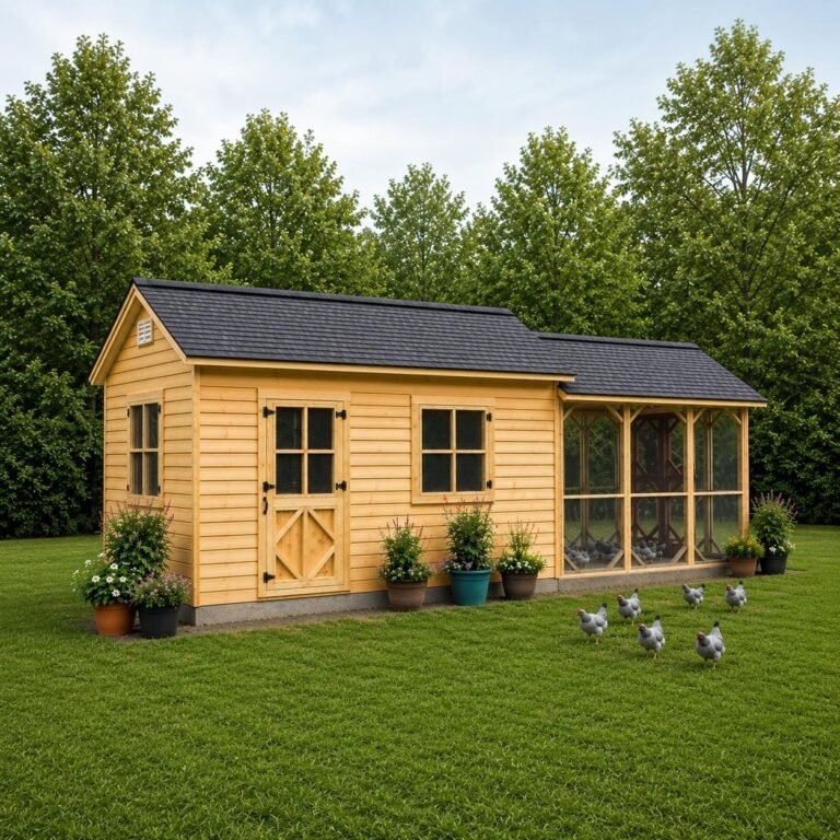 8×18 Walk-In Chicken Coop Plans –Chicken Coop With Run | DIY Poultry Shed Plans | Coop for 10-12 Chickens | Homestead Poultry Coop Build