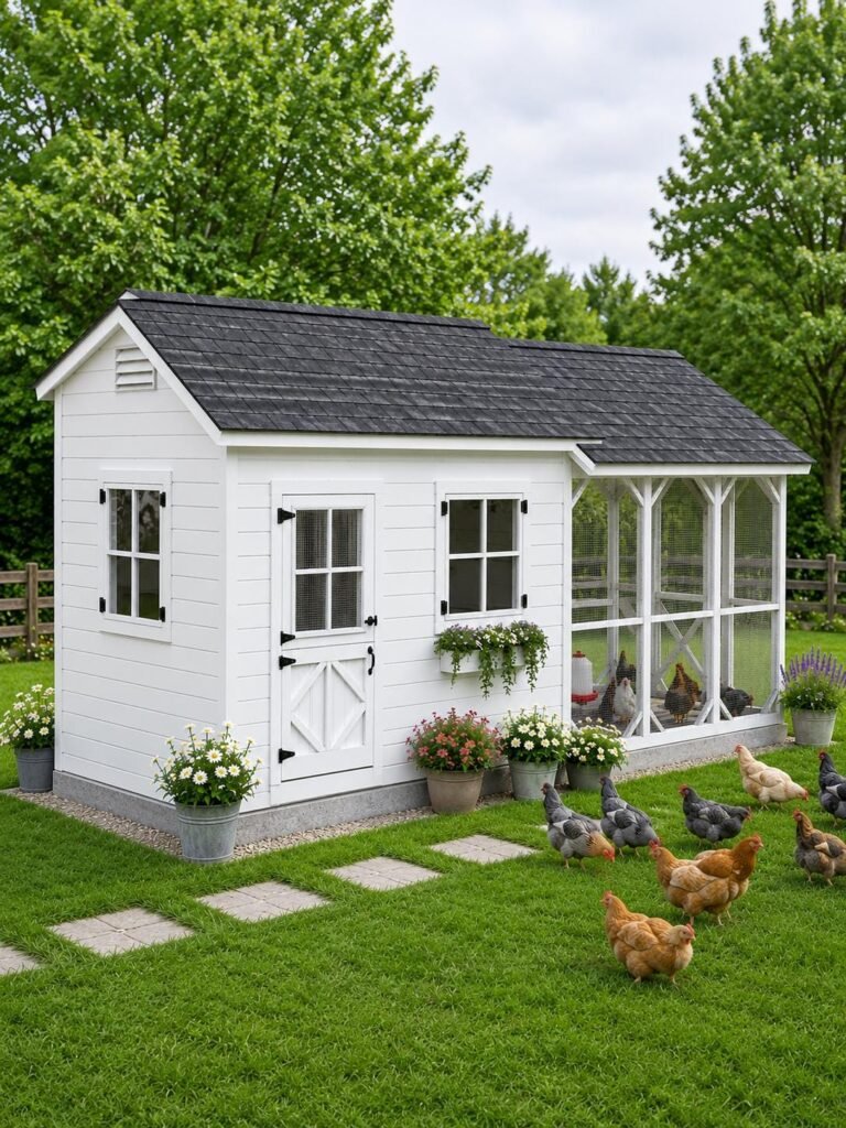 Large Chicken Coop Plans PDF | DIY Farmhouse Hen House with Attached Run | Step-by-Step Poultry Shed Build | Digital Download