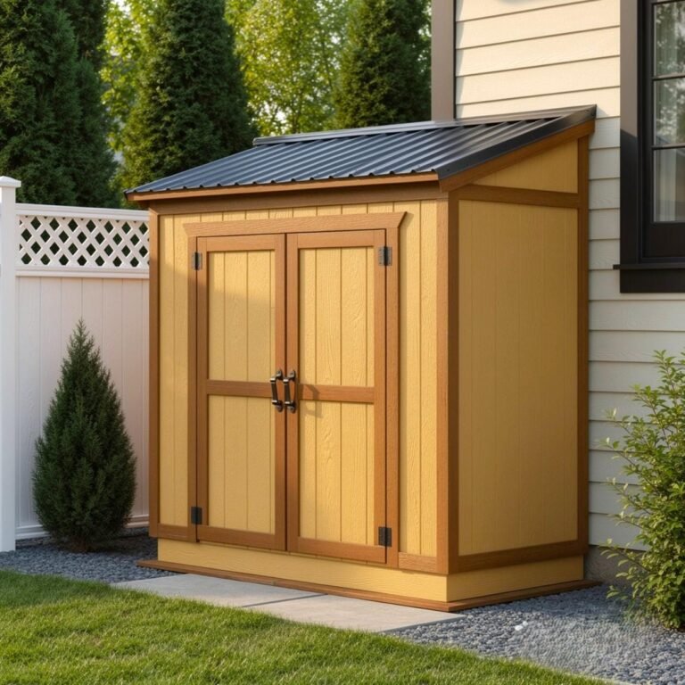 4×8 Lean-to Garden Shed Plans | Outdoor Garden Storage Blueprints | tools shed woodworking  | Instant Download
